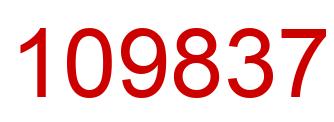 Number 109837 red image