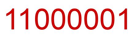 Number 11000001 red image