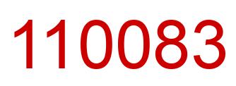 Number 110083 red image