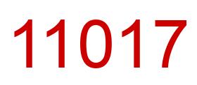 Number 11017 red image