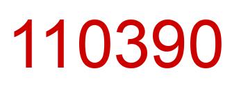 Number 110390 red image
