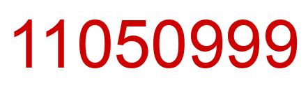 Number 11050999 red image