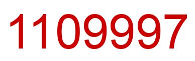 Número 1109997 imagen rojo