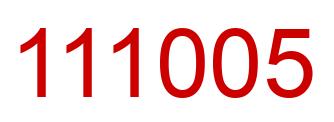 Number 111005 red image