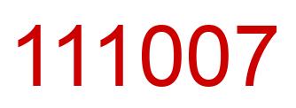 Número 111007 imagen rojo