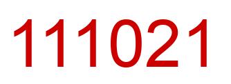 Número 111021 imagen rojo