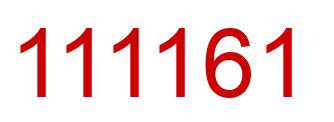 Number 111161 red image