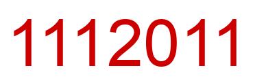 Number 1112011 red image