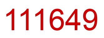 Number 111649 red image