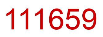 Number 111659 red image