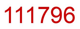 Number 111796 red image