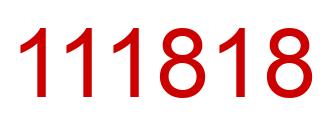 Number 111818 red image
