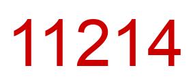 Number 11214 red image