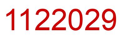 Number 1122029 red image