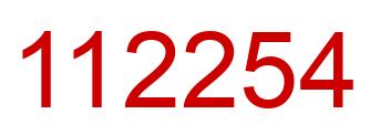 Number 112254 red image