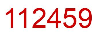 Number 112459 red image