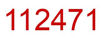 Number 112471 red image
