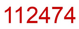Number 112474 red image