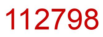 Number 112798 red image