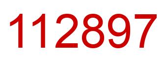 Number 112897 red image