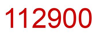 Number 112900 red image