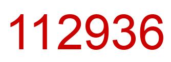 Number 112936 red image