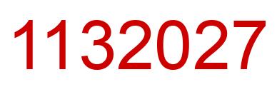 Number 1132027 red image