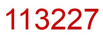 Número 113227 imagen rojo