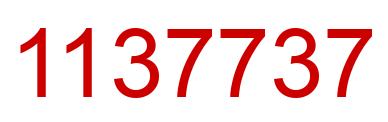 Number 1137737 red image