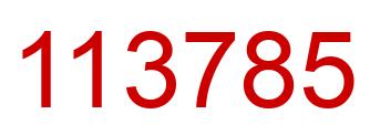 Número 113785 imagen rojo