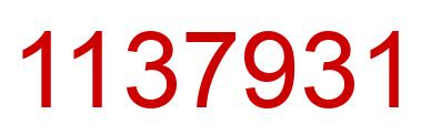 Number 1137931 red image