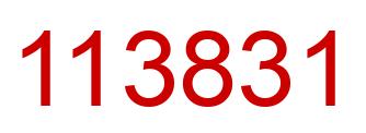 Number 113831 red image