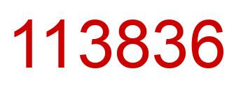 Number 113836 red image
