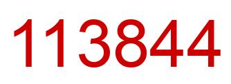 Number 113844 red image