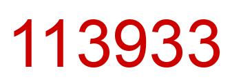 Number 113933 red image