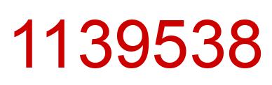 Number 1139538 red image