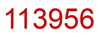 Number 113956 red image