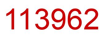 Number 113962 red image