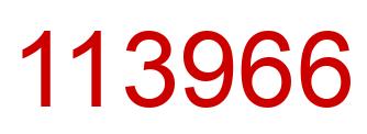 Number 113966 red image