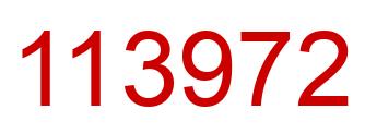 Number 113972 red image