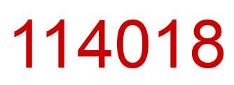 Number 114018 red image