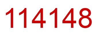 Number 114148 red image