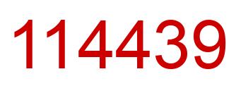 Número 114439 imagen rojo