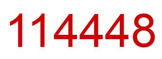 Número 114448 imagen rojo