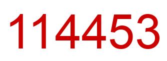 Number 114453 red image
