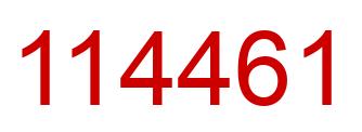 Number 114461 red image
