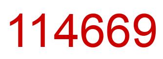 Número 114669 imagen rojo