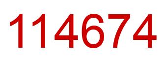 Número 114674 imagen rojo