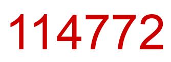 Number 114772 red image