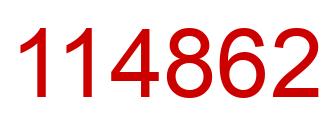 Number 114862 red image